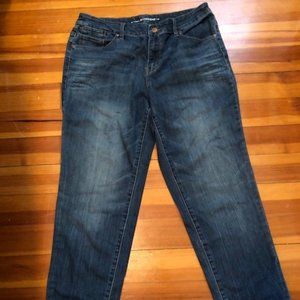 Chico's Platinum Dark Wash Boyfriend Jeans: Size 1.5